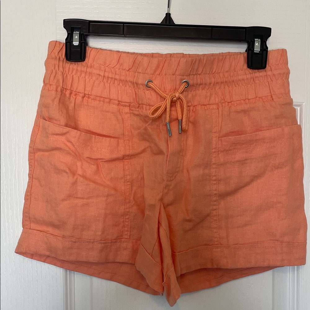 Athleta Linen Drawstring Shorts